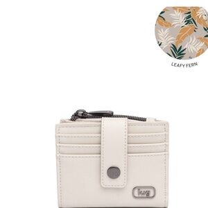 Lug Hurdle Satin Luxe VL (Vegan Leather) Wallet with snap, zipper - Pebble